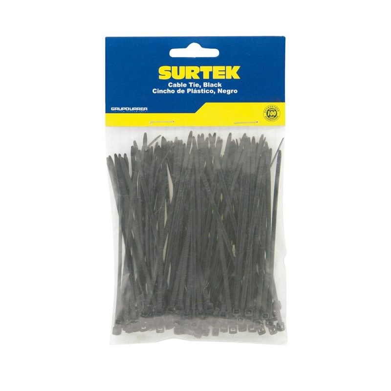 CINCHOS SURTEK NEGROS 150MM X 3.6MM