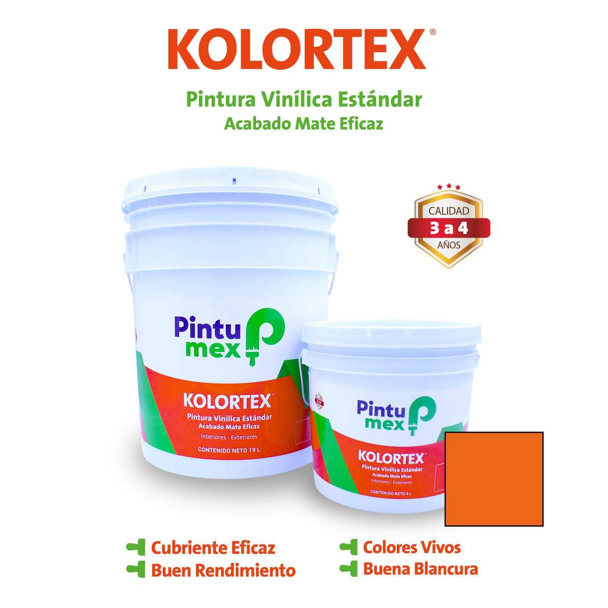 KOLORTEX NARANJA ATARDECER  19 L