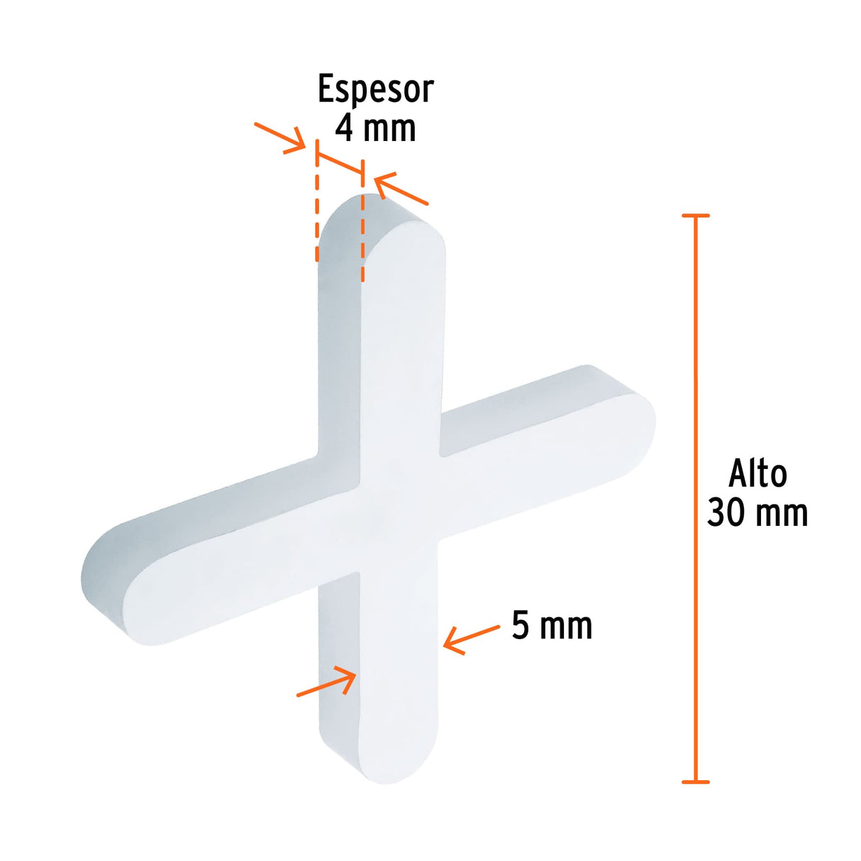 SEPARADORES DE LOSETA 5MM TRUPER 100PZA