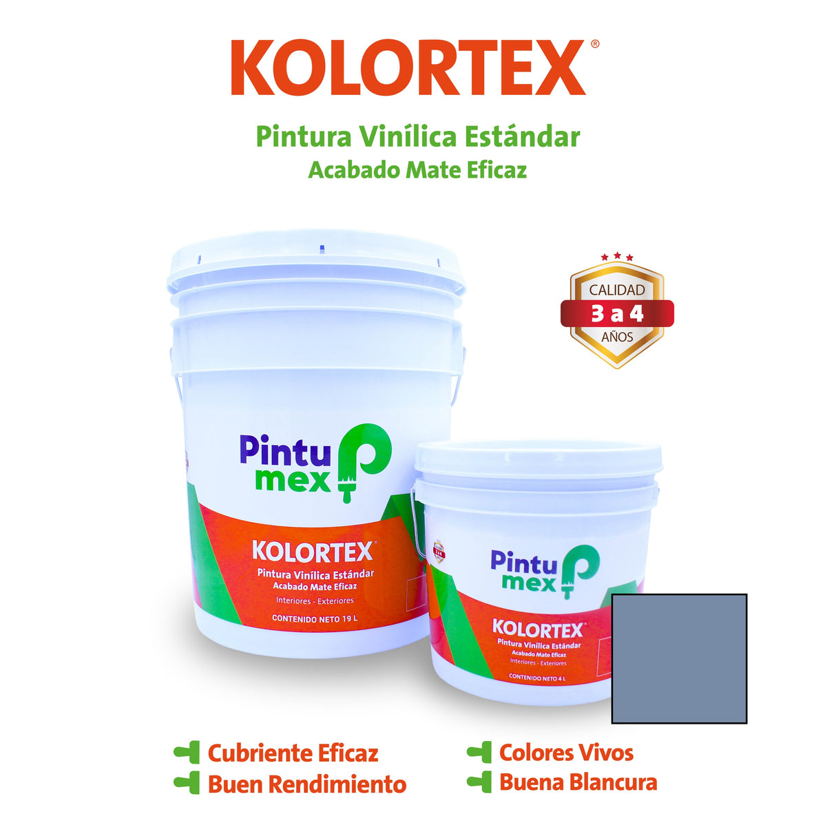 KOLORTEX AZUL MEDITERRANEO 4 L