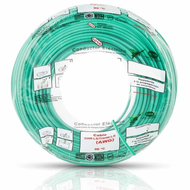 CABLE THW-LS IUSA #14 VERDE BOLSA 100M