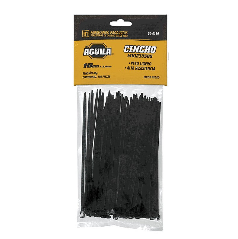 CINCHO PLASTICO 18 KG 15 CM X 3.5 MM NEG