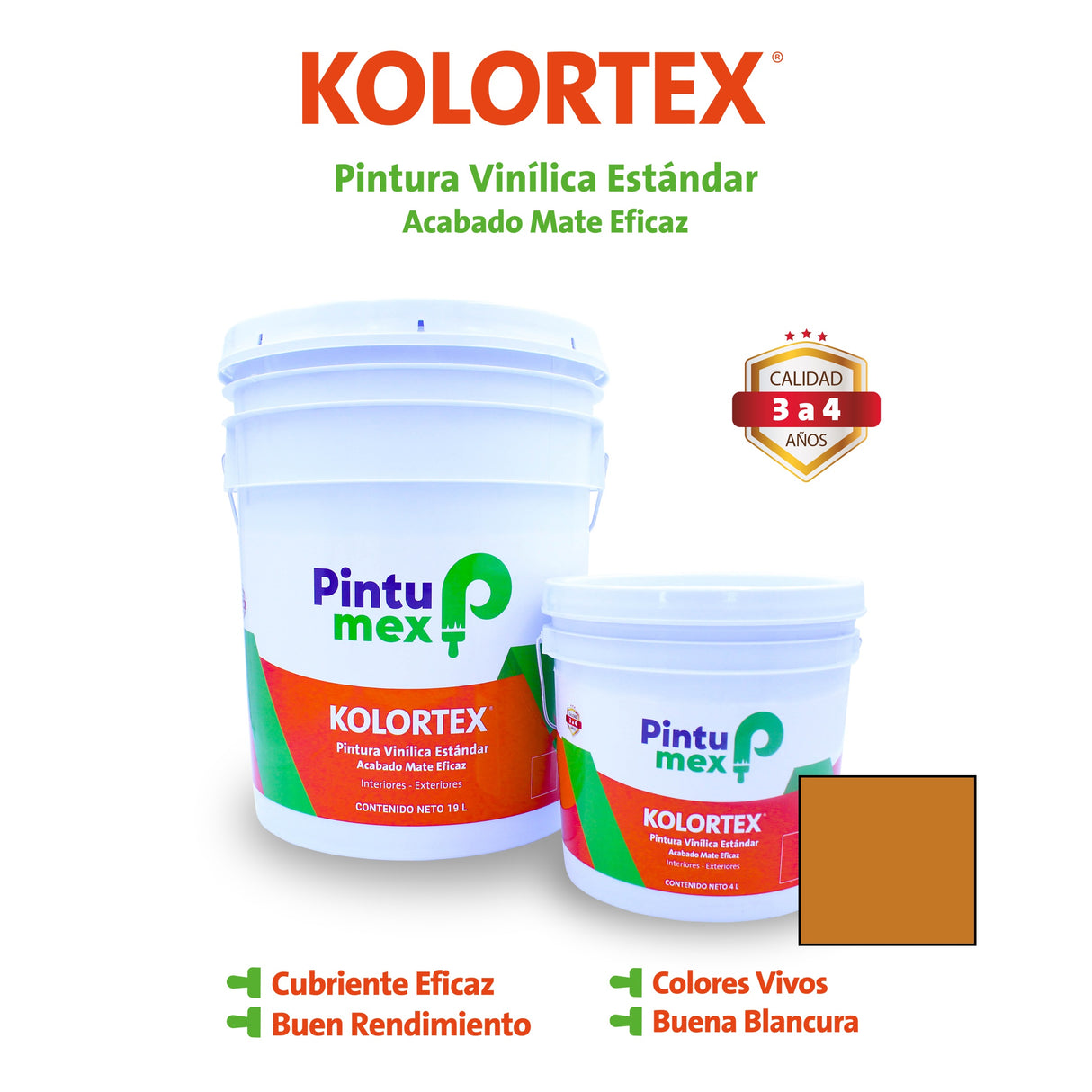 KOLORTEX  AMARILLO OXIDO 4 L