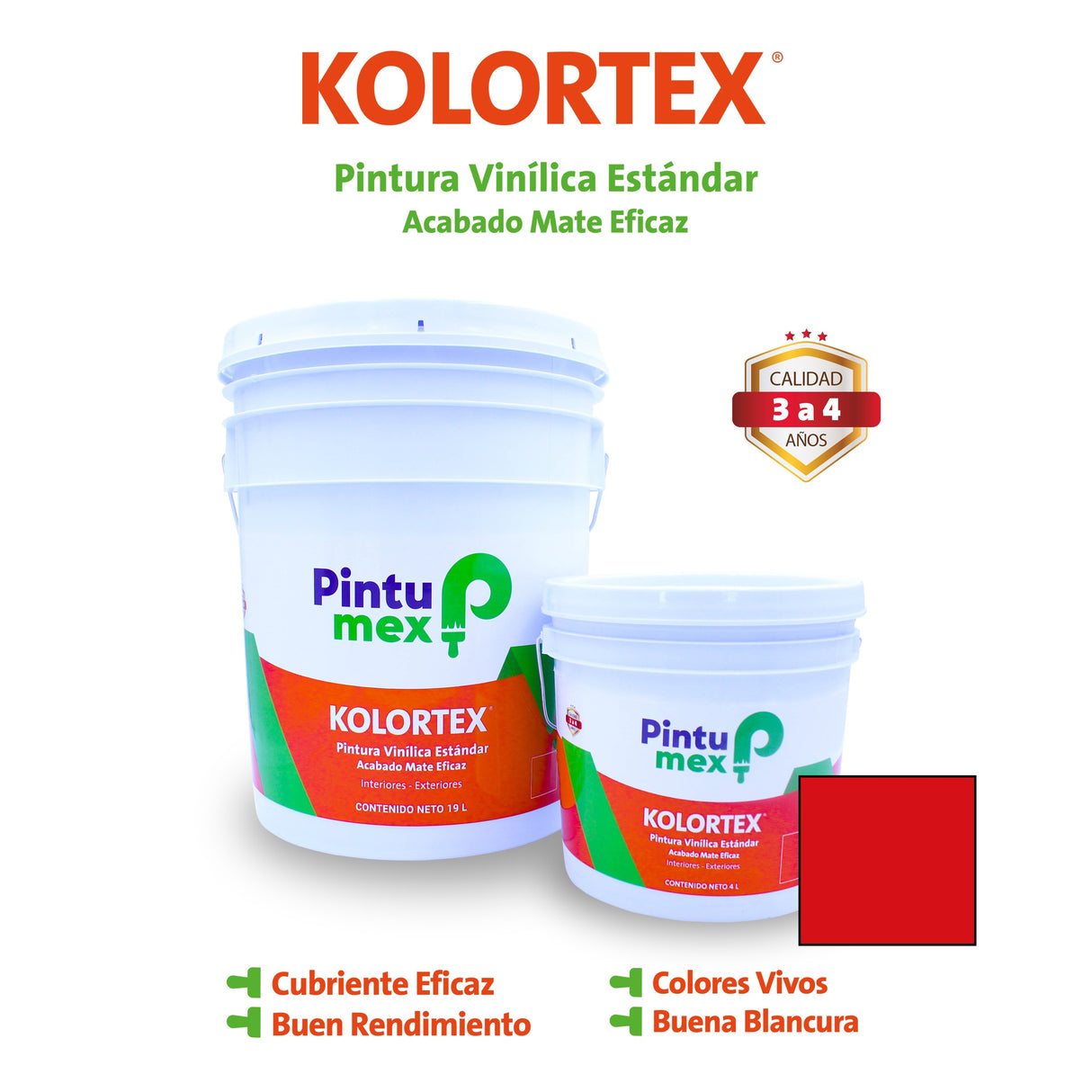 KOLORTEX ROJO FUEGO 19 L