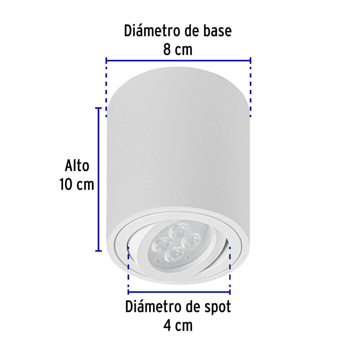 LUMINARIO SOBREPONER SPOT DIRIGIBLE BLAN