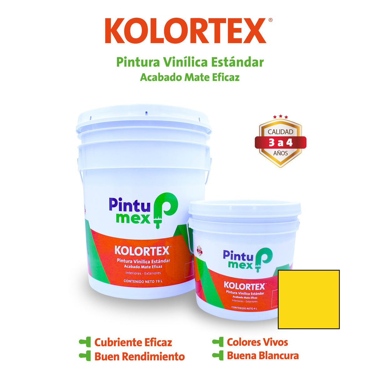 KOLORTEX AMARILLO SOL 4 L