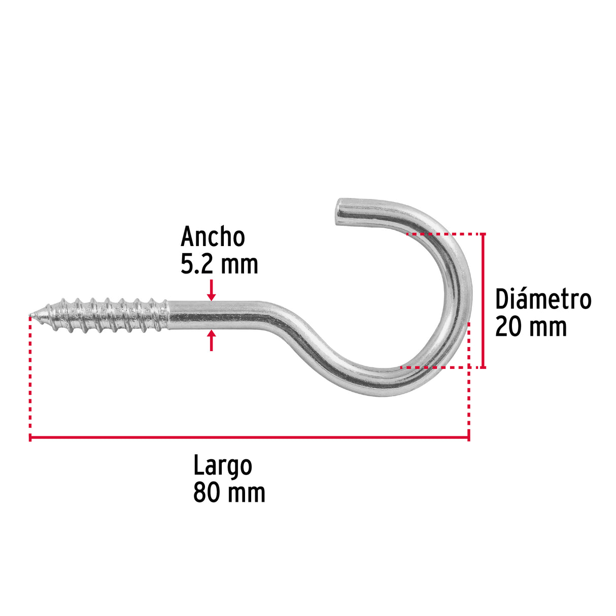 ARMELLA ABIERTA 23 X 110 X PIEZA FIERO