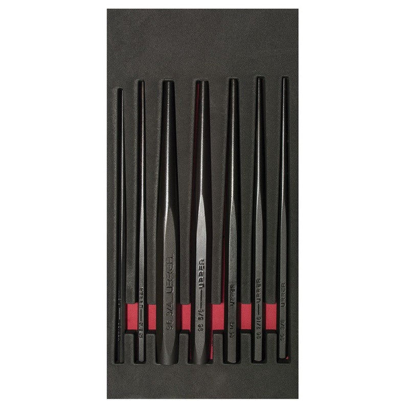 JUEGO 7 PUNZONES GUIA URREA BOTADOR LARG