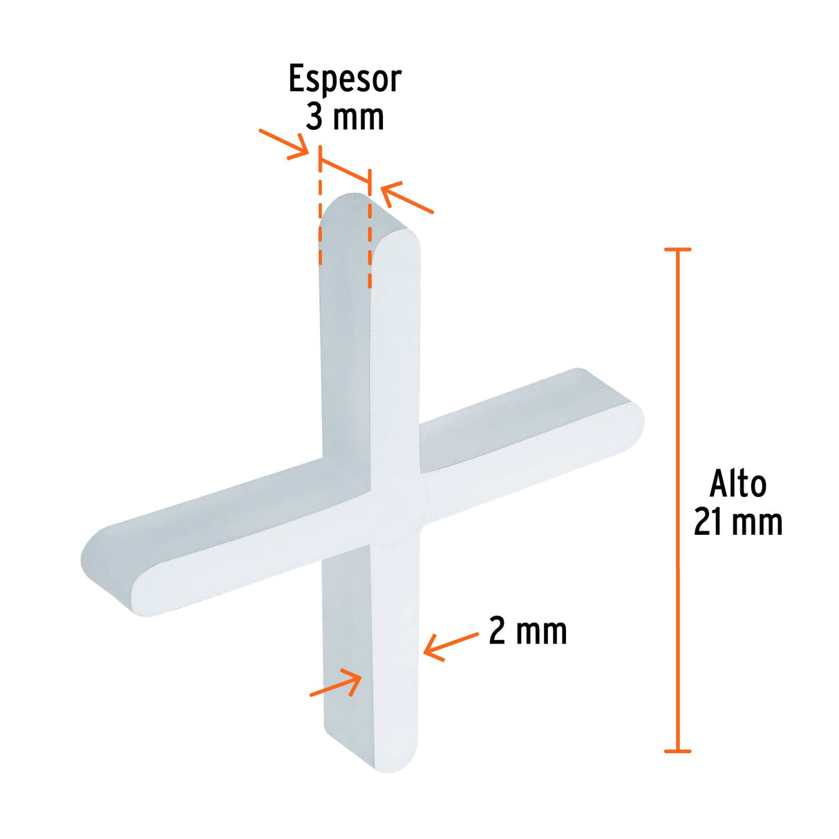 SEPARADORES DE LOSETA 2MM TRUPER 200PZA