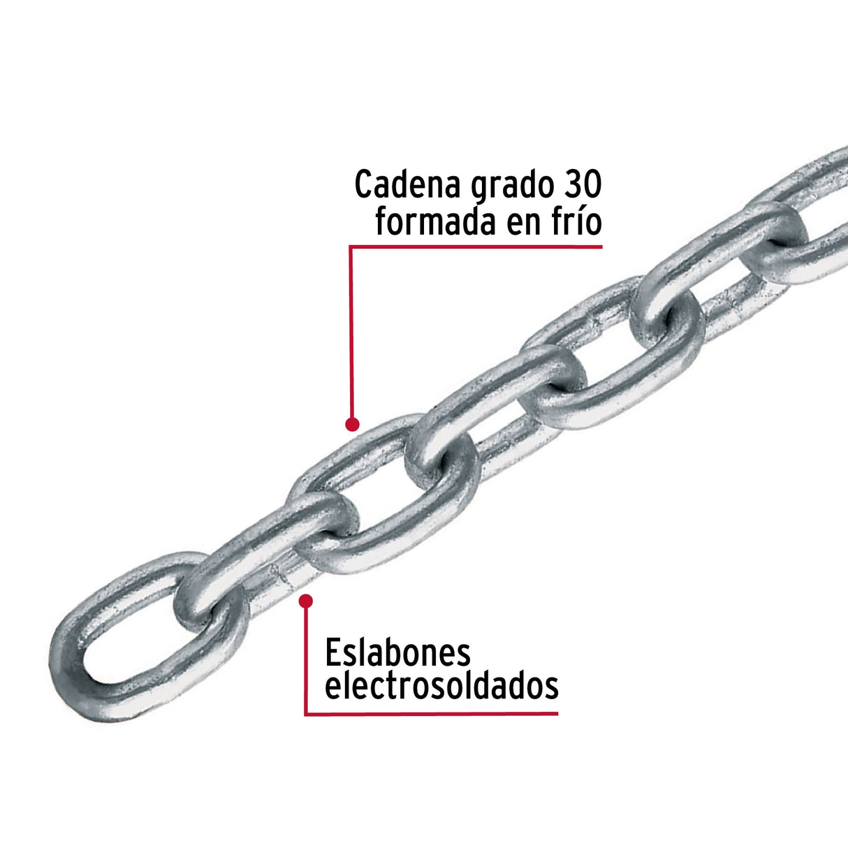 CADENA GALVANIZADA 1/4" FIERO X METRO 35