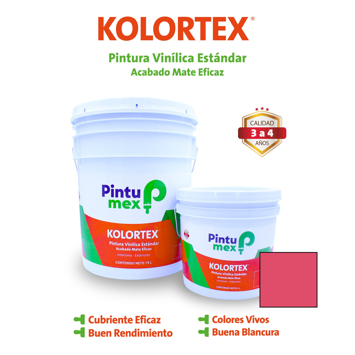 KOLORTEX ROSA MEXICANO 4 L