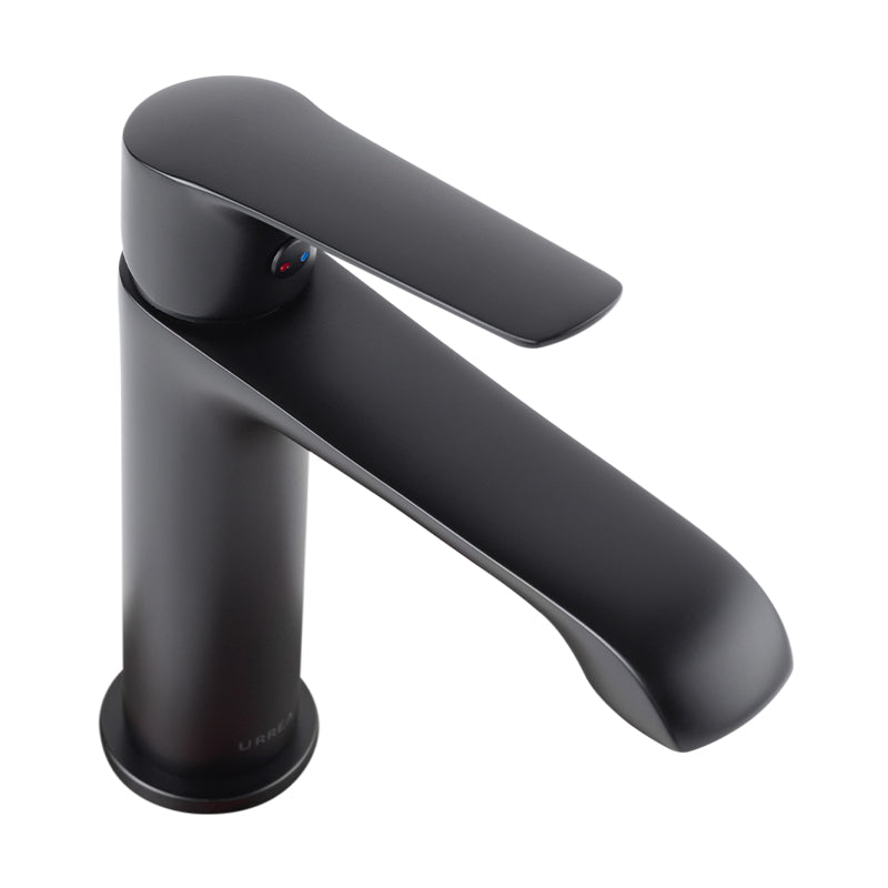 MONOMANDO CORTO PARA LAVABO NEGRO URREA