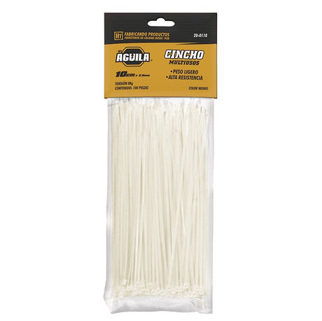 CINCHO PLASTICO 23 KG 30CMX4.5MM BLANCO