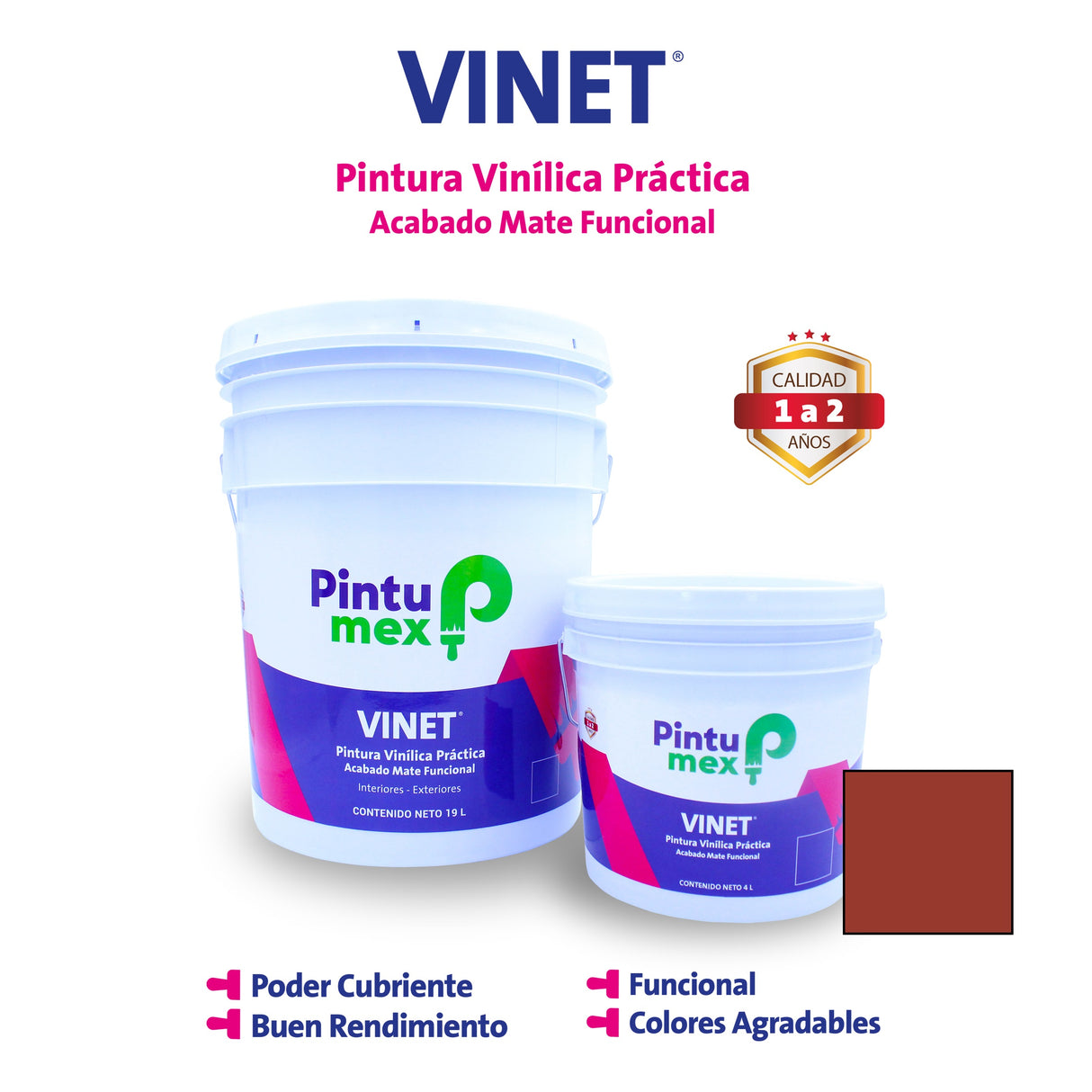 VINET ROJO OXIDO 4 L