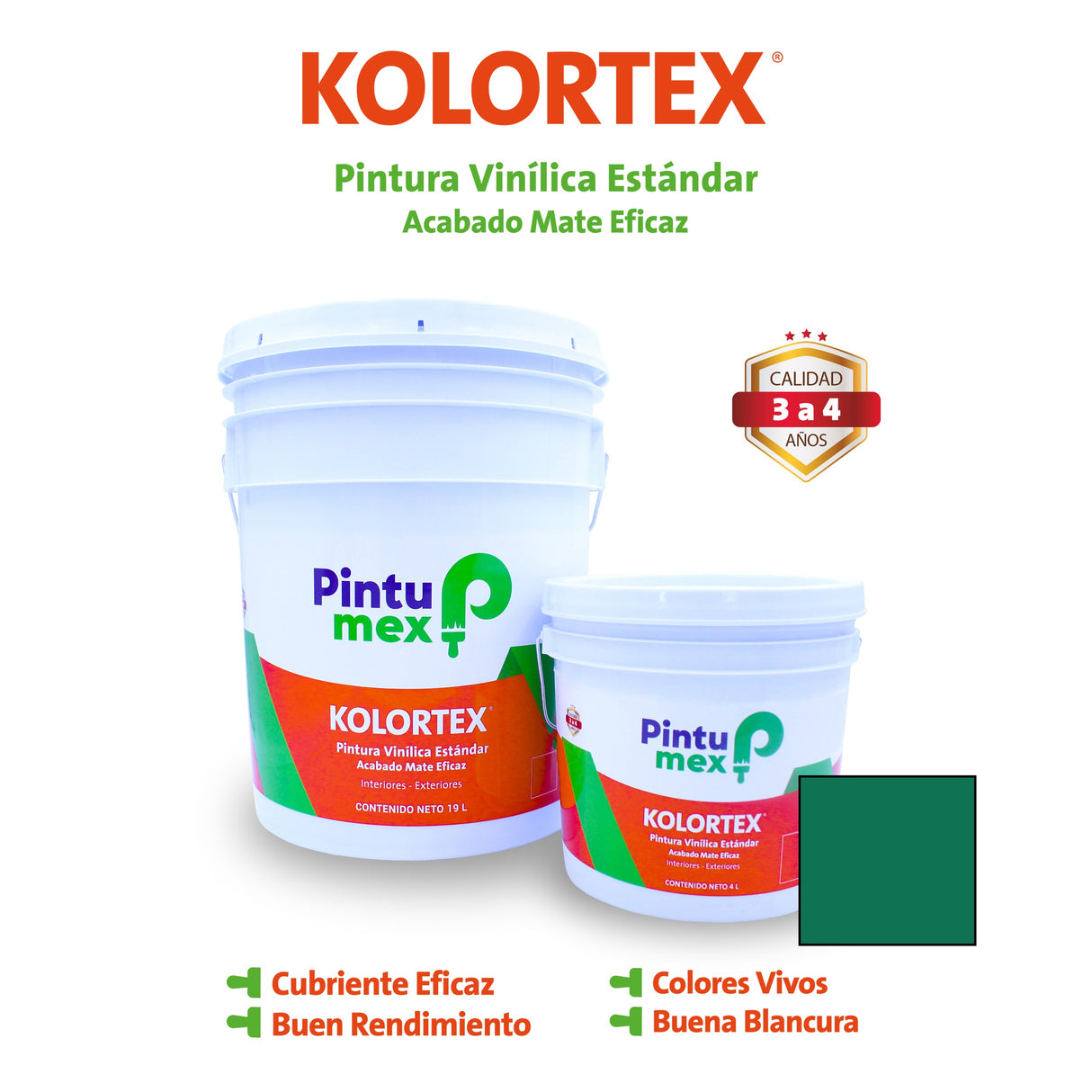 KOLORTEX VERDE CAMPESTRE 4 L