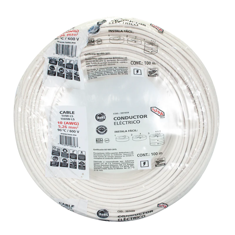 CABLE THW-LS IUSA #10 CAJA 100M BLANCO