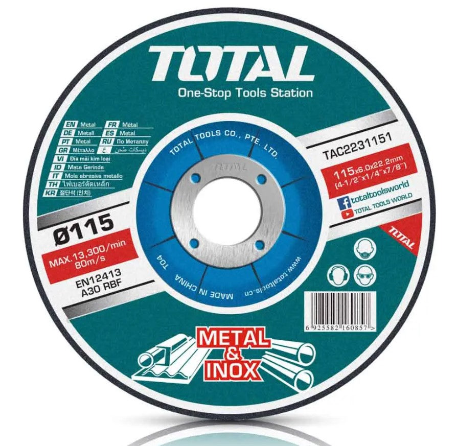 DISCO CORTE DE METAL TOTAL 4 1/2"