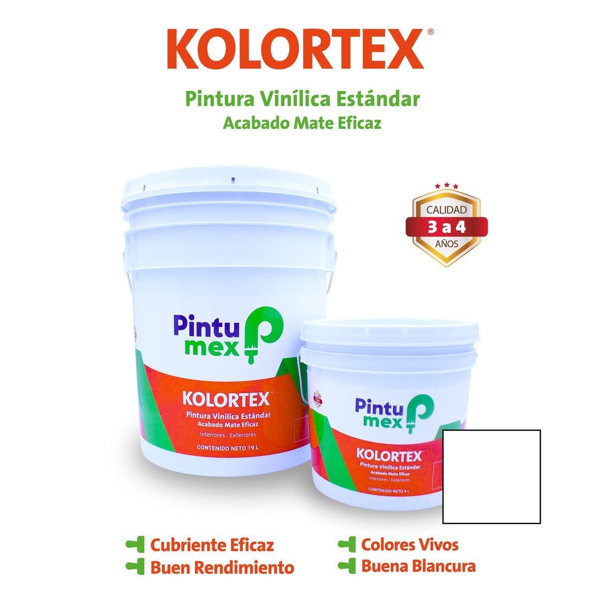 KOLORTEX BLANCO 4 L