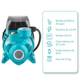 BOMBA PERIFERICA IUSA 1/2HP "TASA CERO"